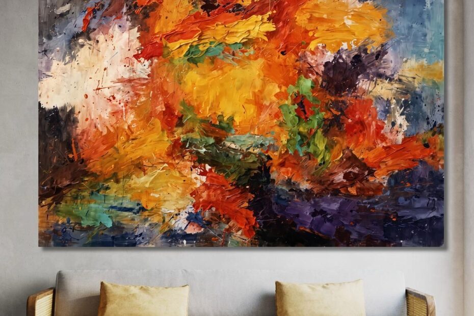 Abstract painting canvas print Artprintsiam