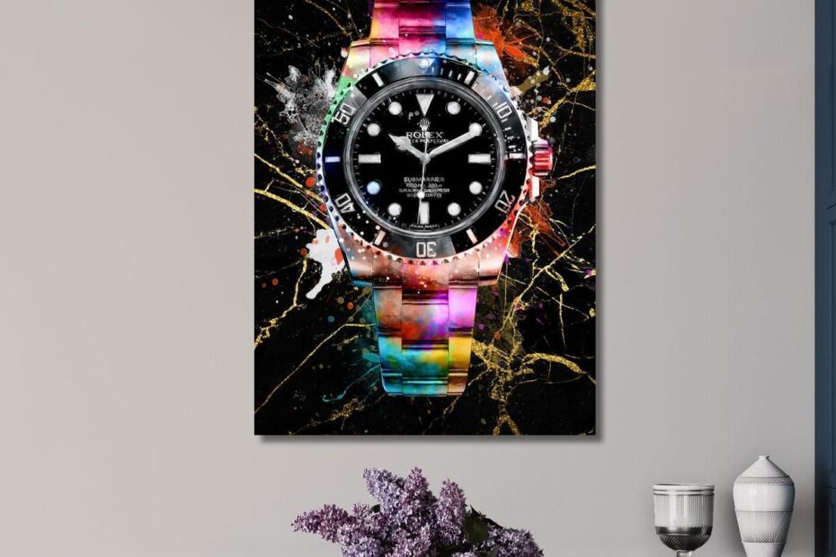 Rolex-inspired wall art