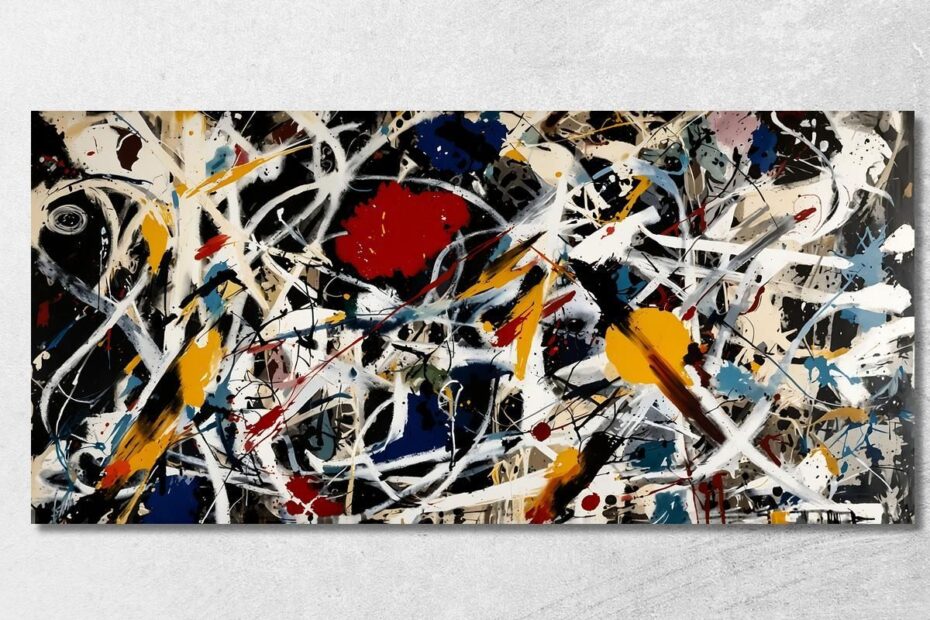 pollock style wall art